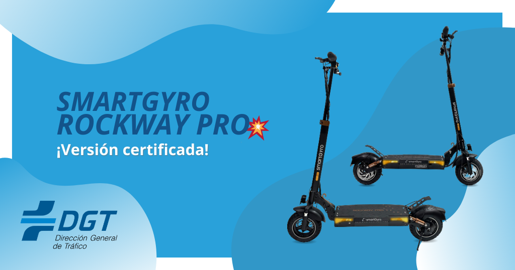 Patinete Eléctrico smartGyro RockWay PRO C, Motor 1000W 48V, Certificado  DGT